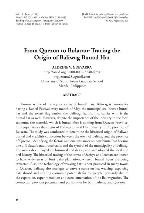 buntal place of origin|From Quezon to Bulacan: Tracing the Origin of Baliwag Buntal Hat.